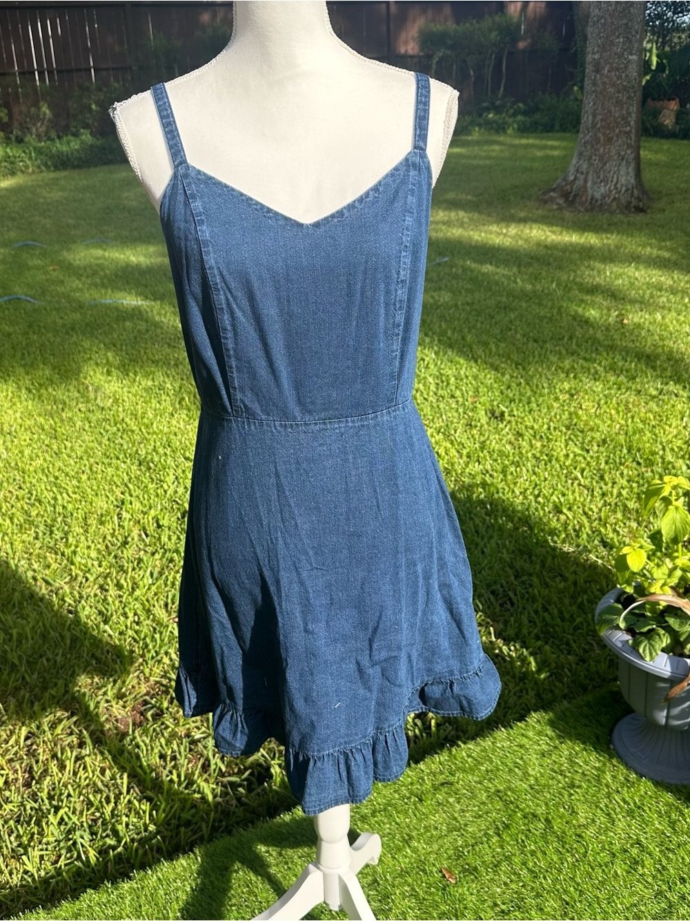 Blue Denim One-Piece Sundress